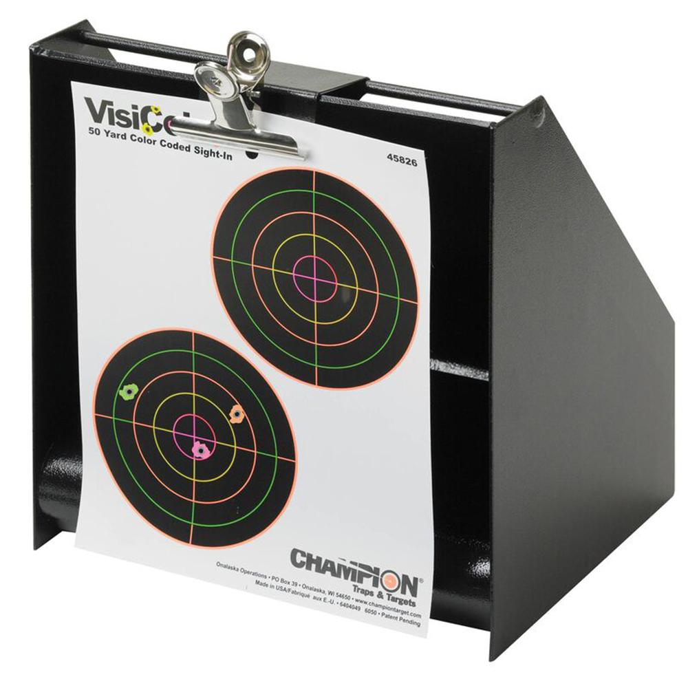 Champion .22 Rimfire Steel Bullet Trap with Target Clip 10x11 Inch