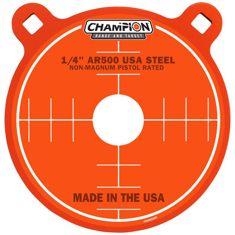 Champion Center Mass AR500 8" Steel Gong Shooting Target Orange