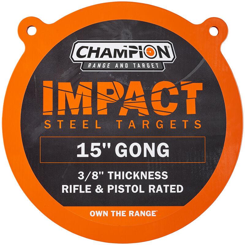 Champion Impact 15" Round AR500 Steel Gong Target for Centerfire Rifles
