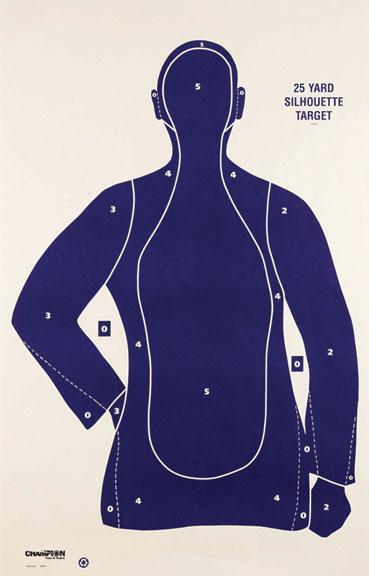 Champion LE Police Silhouette Targets B21-E 25 yd 100-Count Pack
