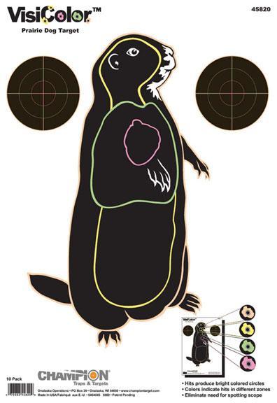 Champion VisiColor 11"x16" Prairie Dog High-Visibility Targets 10pk