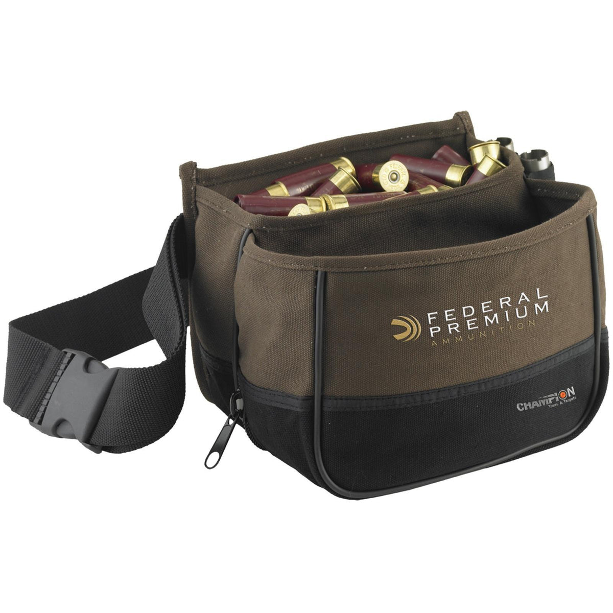 Champion Trap Double Box Shell Pouch with Hull Compartment Tan