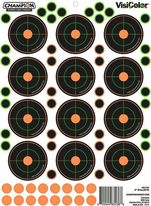 2 Inch Bulls Eye Shooting Targets 5PK and 60 Pasters