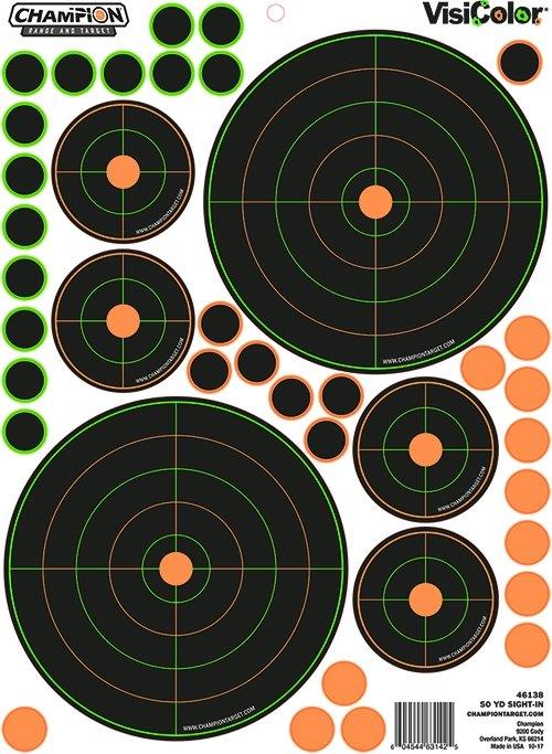 50 Yard Bullseye Sight-In Targets 5 Per Pack