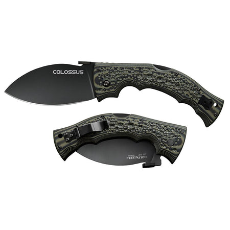 Cold Steel Colossus Folder 4 Inch XHP Steel Leaf Blade Black Finish