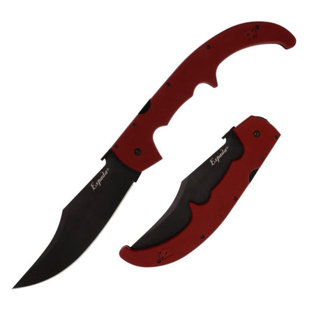 Cold Steel Espada XL AUS-10A Folding Knife Clip Point Blade Ruby Red