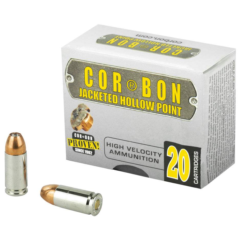 Cor-Bon Self Defense +P Jacketed Hollow Point 115 Grain 9mm Luger/Parabellum  757750355064