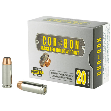 Cor-Bon 10mm Auto Self Defense 165 grain Jacketed Hollow Point ammunition