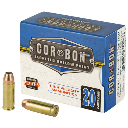 Cor-Bon Self Defense +P Jacketed Hollow Point 125 Grain .38 Super  757750355286