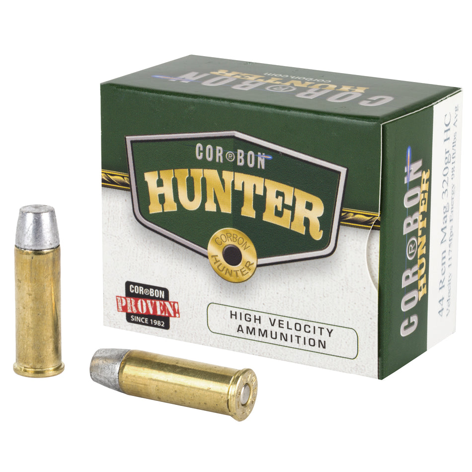 Cor-Bon .44 Magnum Hunting Hard Cast 320 grain Jacketed Hollow Point ammunition