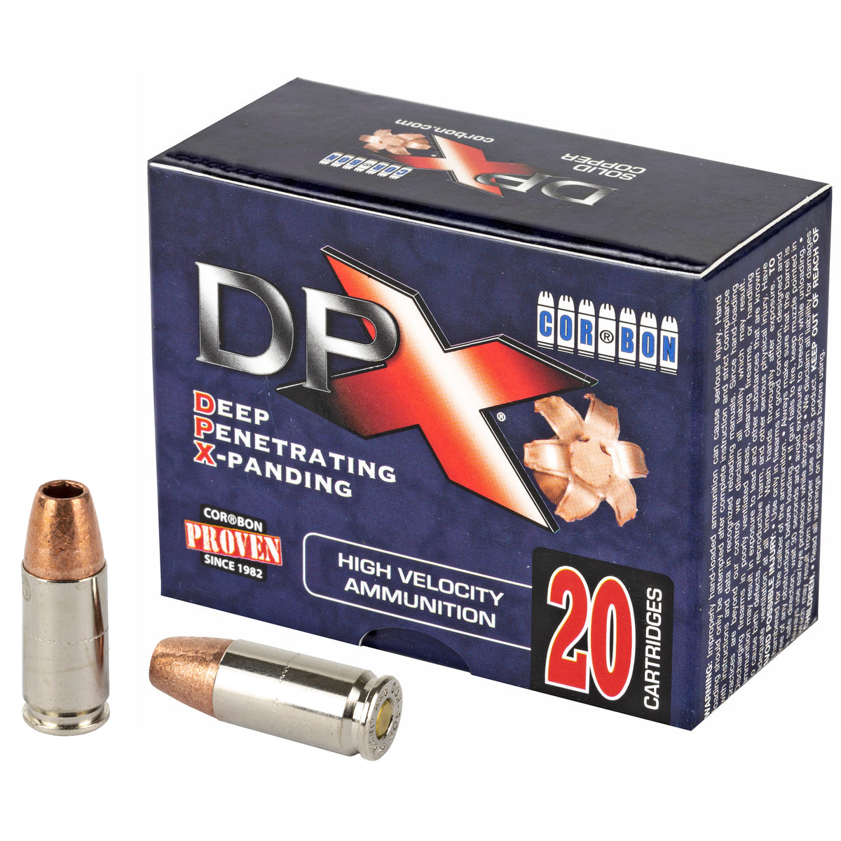 Cor-Bon Deep Penetrating X bullet +P XPB Jacketed Hollow Point 115 Grain 9mm Luger/Parabellum  757750900905