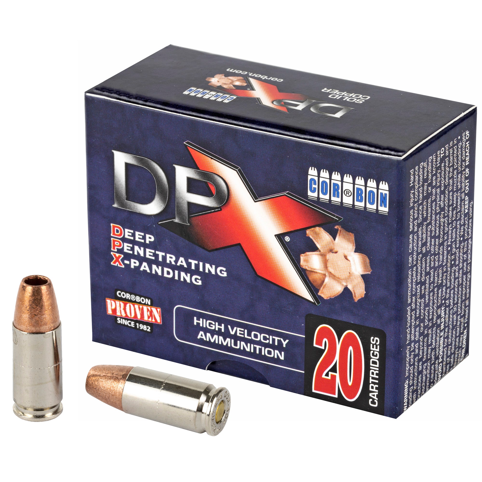 Cor-Bon Deep Penetrating X bullet +P XPB Jacketed Hollow Point 115 Grain 9mm Luger/Parabellum  757750900905