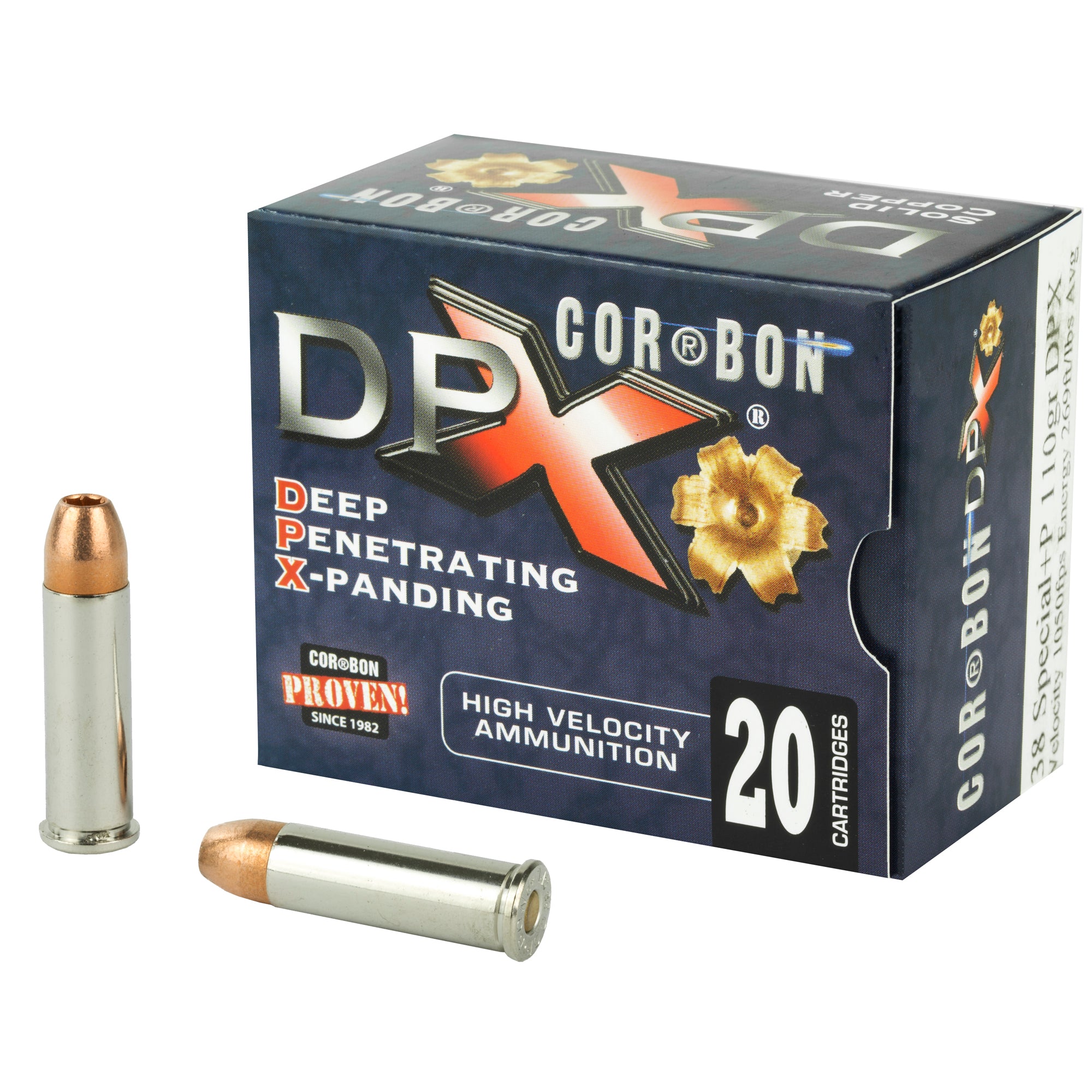 Cor-Bon Deep Penetrating X bullet +P XPB Jacketed Hollow Point 110 Grain .38 Special  757750358041