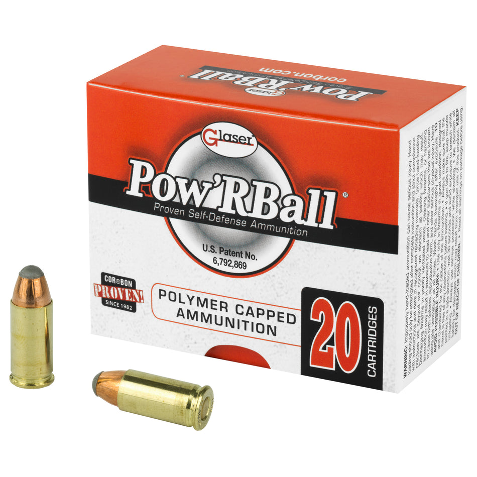 Cor-Bon .32 ACP Glaser Pow'rBall 55 grain Jacketed Hollow Point ammunition