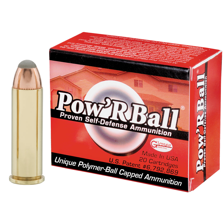 Glaser Pow'rball +P Jacketed Hollow Point 100 Grain .38 Special 1400 FPS 757750357242