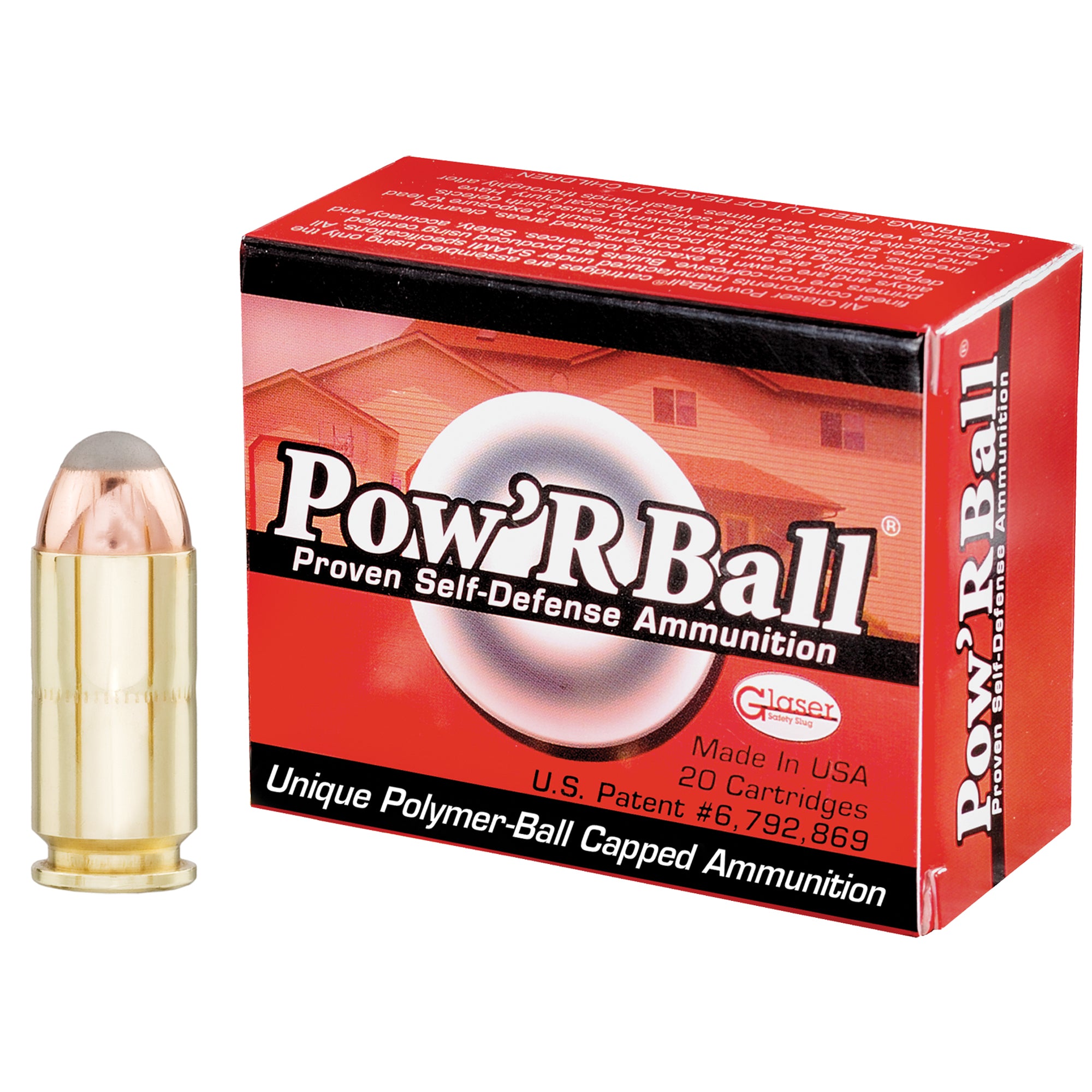 Cor-Bon .40 S&W Glaser Pow'rBall 135 grain Jacketed Hollow Point ammunition