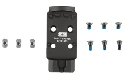 C&H Precision Springfield Prodigy to Holosun EPS Carry Optic Plate, 6061 Aluminum T-Nut System, Black