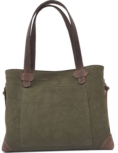 VersaCarry Canvas Olive Green Tote Style Concealed Carry Handbag