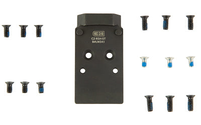 C&H Precision CZ P-10 Optic Ready Mounting Plate, Trijicon & Holosun Compatible, Black Anodized