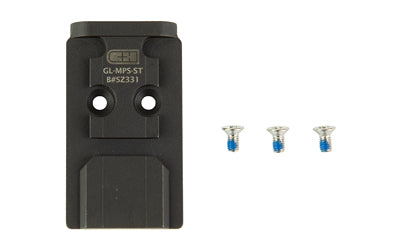 C&H Precision Glock 17/19/34/45 Gen 4/5 MOS to Steiner MPS Optic Plate, 6061 Aluminum, Black