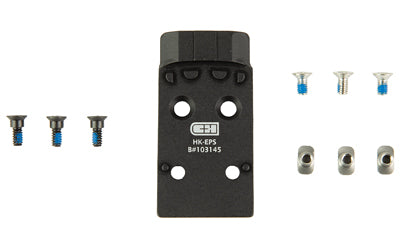 C&H Precision Pistol Optic Plate Fits HK VP9 Series to Holosun EPS/SCS Carry, Black