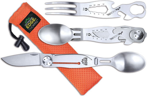 Outdoor Edge ChowPal Mealtime Multi-Tool with Knife Utensils and Pouch