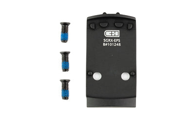 C&H Precision Sig Sauer P320 AXG Optic Conversion Plate to Holosun EPS Carry, Hard Anodized, Black