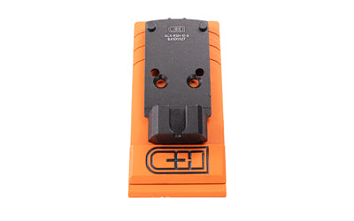 C&H Precision SGX-RSH-10-8 Optic Plate, Sig P320 X-FIVE/M17/M18 to RMR/SRO/Holosun 507C/407C/508T, Black w/ 10-8 Rear Sight