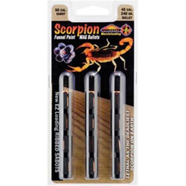 50 Caliber Sabot .451 Funnel Point Magnum Bullet 260gr 12ct