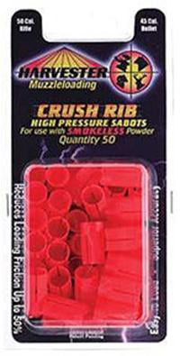 Harvester 50 Cal Smokeless Crush Rib Sabots Fit 45 Cal Bullets 50/pk