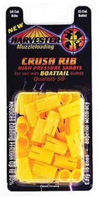 Harvester 50 Cal Boattail Crush Rib Sabots Fit 45 Cal Bullets 50/pk