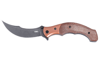Columbia River CRKT Ritual Compact 3.33-Inch Assisted Opening Folding Knife 12C27 Steel Stonewash Black Micarta 7465