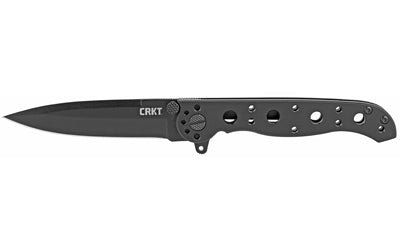 Columbia River CRKT M16 Folding Knife 3-Inch Black Oxide Spear Point Plain Edge Black Zytel M16-01KS