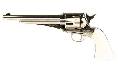 Crosman 1875 Remington Replica CO2 Air Pistol, .177 Pellet/BB, 450 FPS, Silver Finish