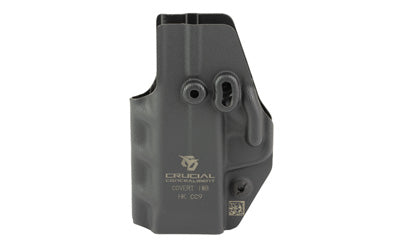 Crucial Concealment Covert Ambidextrous IWB Kydex Holster, HK CC9 Compatible, Black 1461