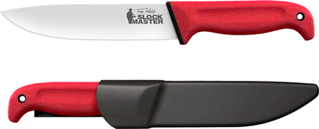 Cold Steel Slock Master 6.75" Plain Edge Red Handle Folding Knife