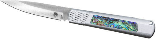 CobraTec Gideon Hidden Release Folder 3-Inch Abalone Inserts Aluminum Handle