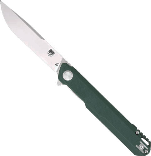 CobraTec Monarch 3.5" D2 Steel Folding Knife Green Handle with Clip