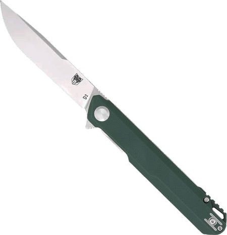 CobraTec Monarch 3.5" D2 Steel Folding Knife Green Handle with Clip