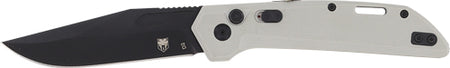 CobraTec Naja 3.5" D2 Side Button Automatic Knife in Lunar Grey