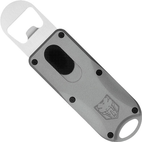 CobraTec Grey OTF Bottle Opener 4.62" OAL and Lanyard Loop