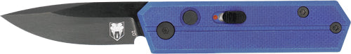 CobraTec Stinger Folder Knife 1.9" Purple/Blk D2 Blade with SD Button
