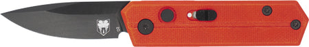 CobraTec Stinger Folder Knife 1.9" Red/Blk D2 Blade with SD Button