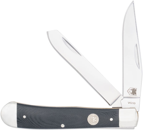 CobraTec Trapper Two-Blade G-10 Black SS Slip Joint Folding Knife