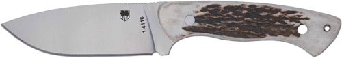 CobraTec Twin Mountain 4" Genuine Stag Fixed Blade Knife and Sheath
