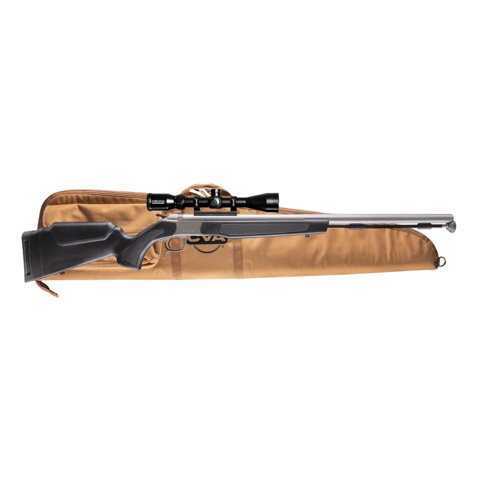 CVA Optima Stainless Steel Black .50 Caliber Muzzleloader with KonusPro 3-9x40 Scope 26" Barrel