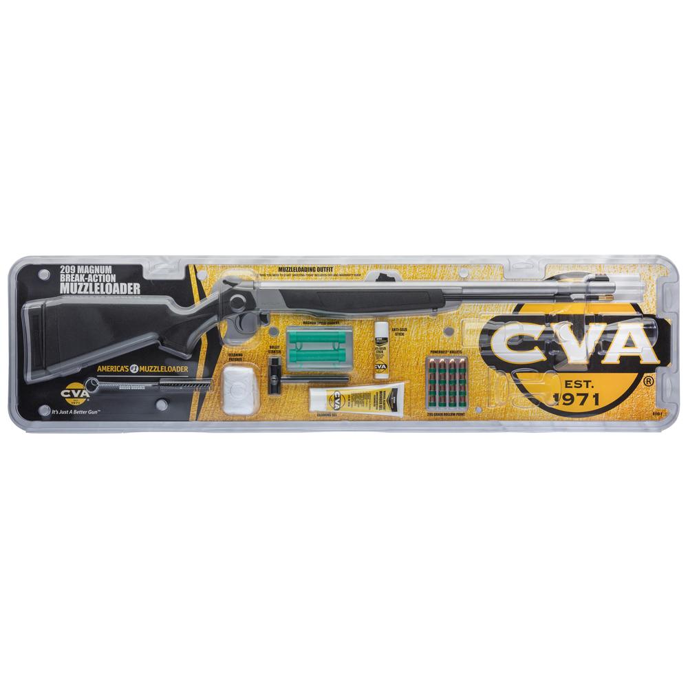 CVA Wolf V2 .50 Cal Muzzleloader Rifle PR2117SVP 24" Stainless Barrel Fixed Black Synthetic Stock