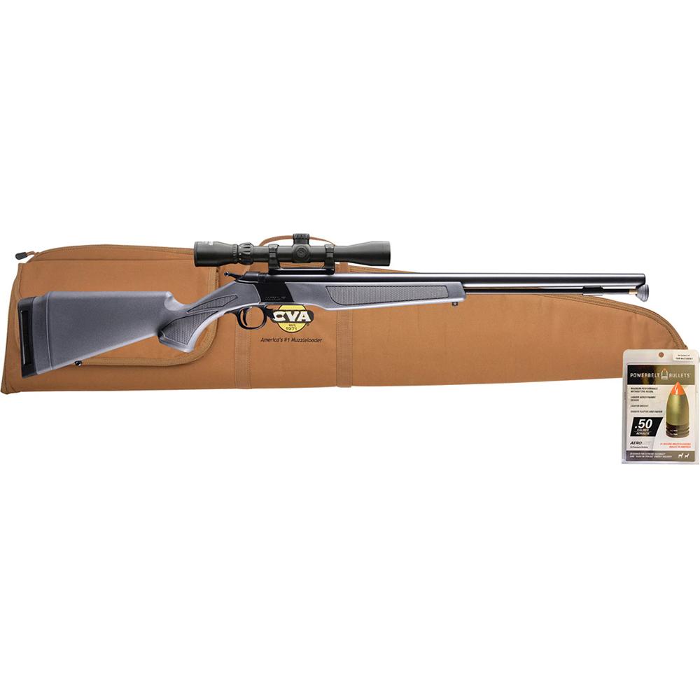 CVA Wolf V2 .50 Cal Muzzleloader Rifle Grey 24" Blued Barrel with Konus 3-9x32 Scope