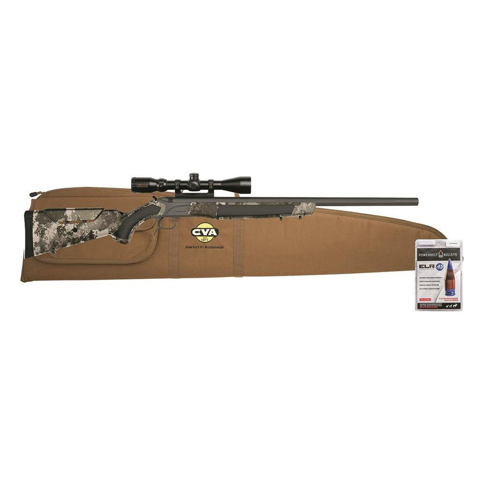 CVA Accura MR-X 45 Cal Muzzleloader Sniper Grey Cerakote KonusPro 3-9x40 BDC Illuminated Scope