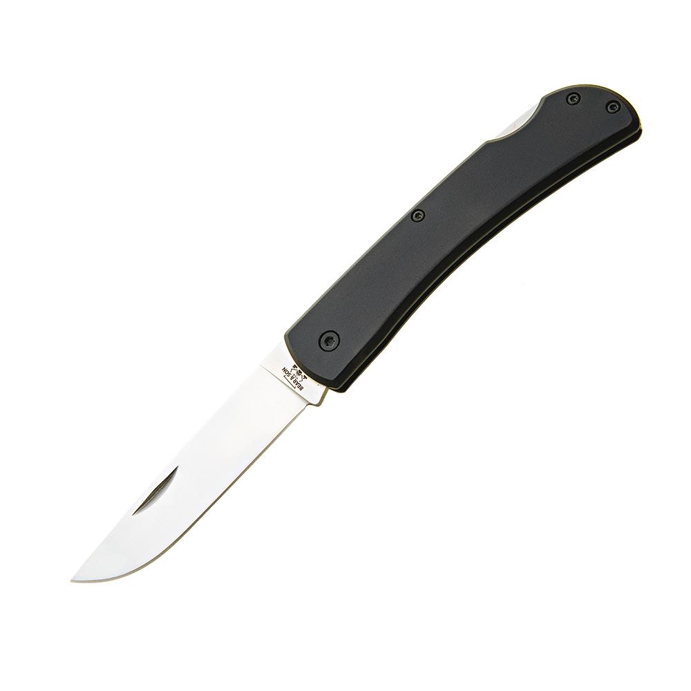 Bear & Son Large Farmhand Locking Folding Knife 3-5/8" Drop Point Stainless Black